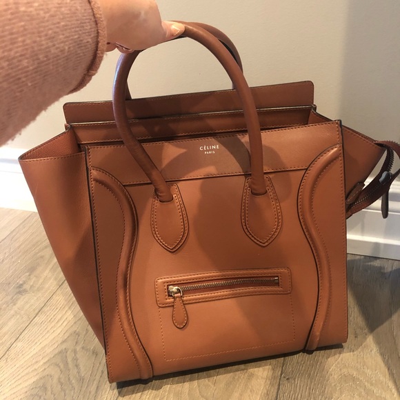 Celine Mini Luggage in Smooth Brown Leather - Picture 3 of 8